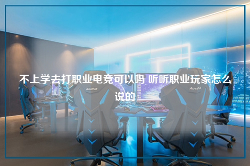 不上学去打职业电竞可以吗 听听职业玩家怎么说的